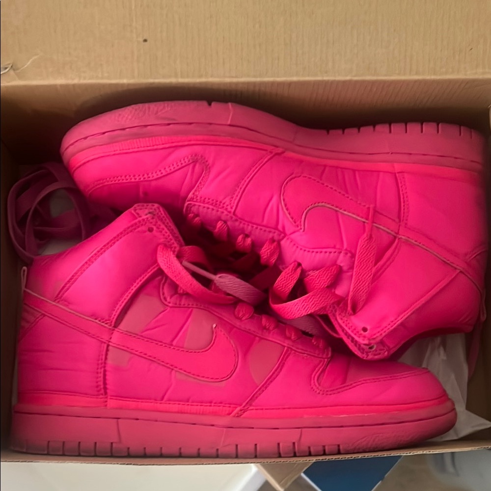 Vibrant Pink High-Top Sneakers